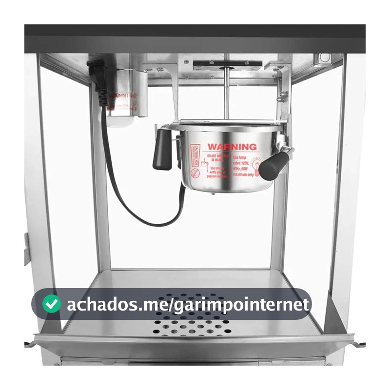 Máquina de pipoqueira 6105 Great Northern Popcorn com base preta, 170 g