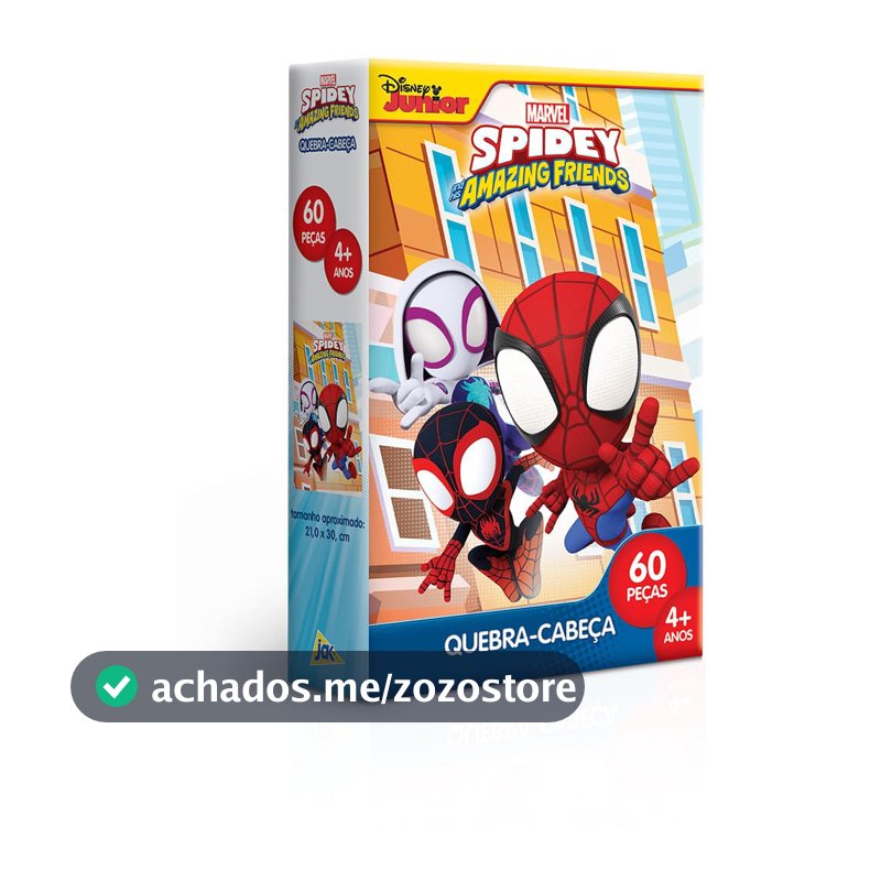 Toyster - Quebra-cabeça: Spidey - 60 peças - Disney - JAK