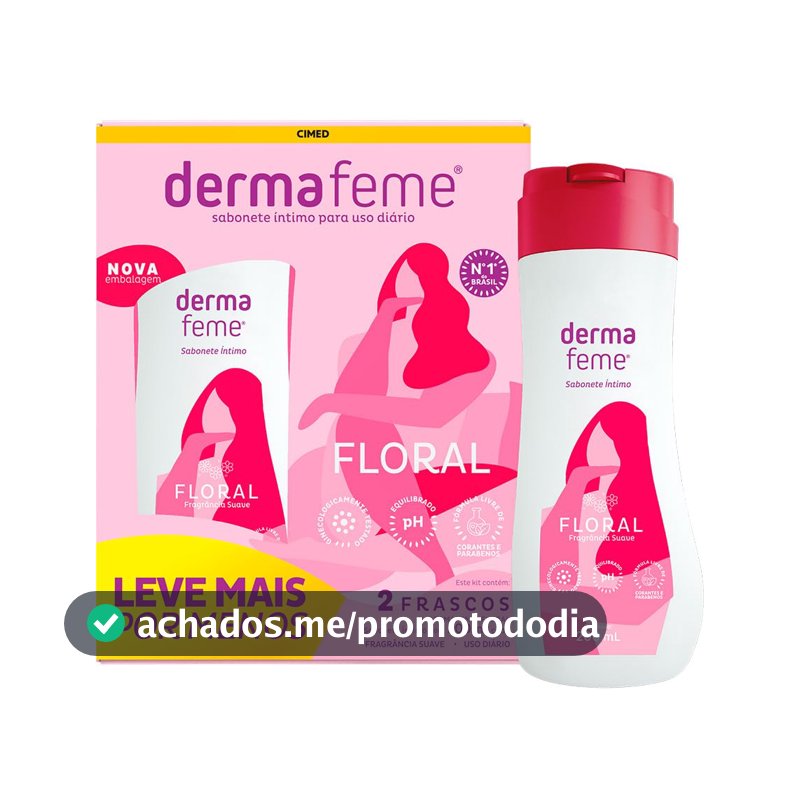 Dermafeme Floral Sabonete Íntimo Líquido com 2 unidades