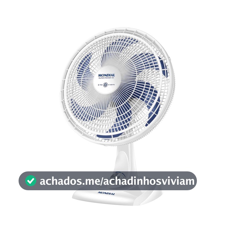 Ventilador de Mesa Mondial VSP-40-W Super Power 40CM Branco 110V