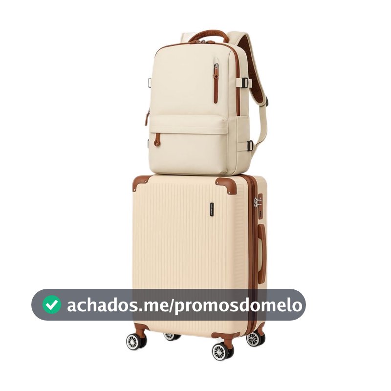 Mala de Bordo 10kg Mochila Bagagem de Mão com 4 Rodas Duplas 360°