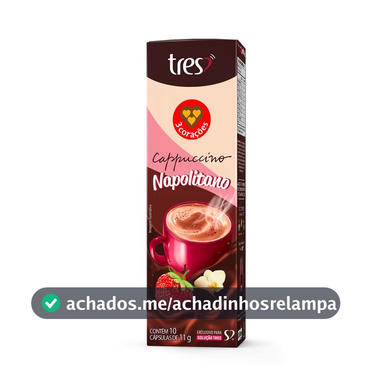 3 Corações Capsula de Cappuccino Napolitano TRES - 10 unid