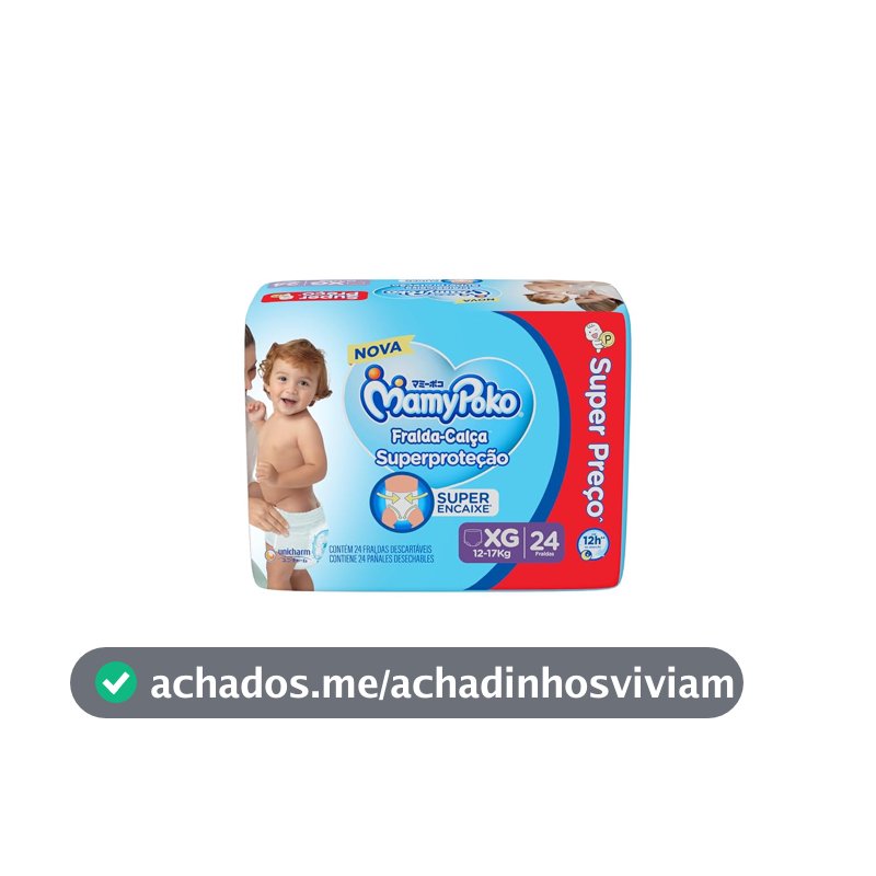 MamyPoko Fralda-Calça Superproteção XG 24 Unidades