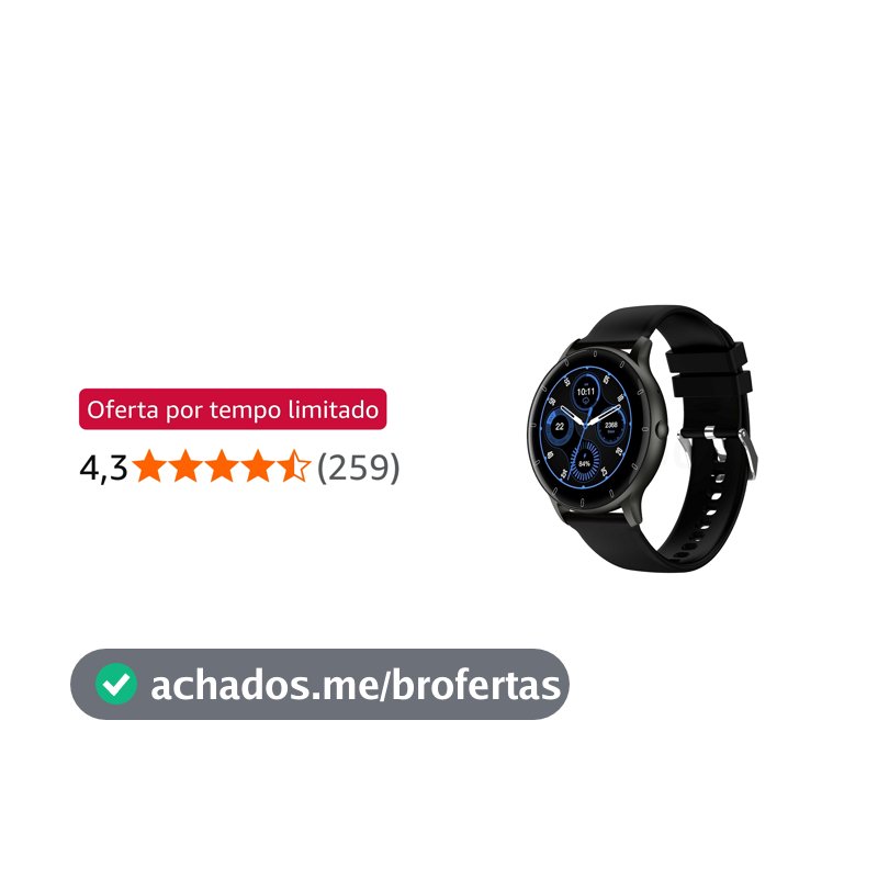 Bettdow Smartwatch Relógio inteligente com Al integrada, atende/faz chamadas, relógio esportivo feminino e masculino de 1,28" à prova d'água IP67, para celulares Android e iOS FB051 (Preto)