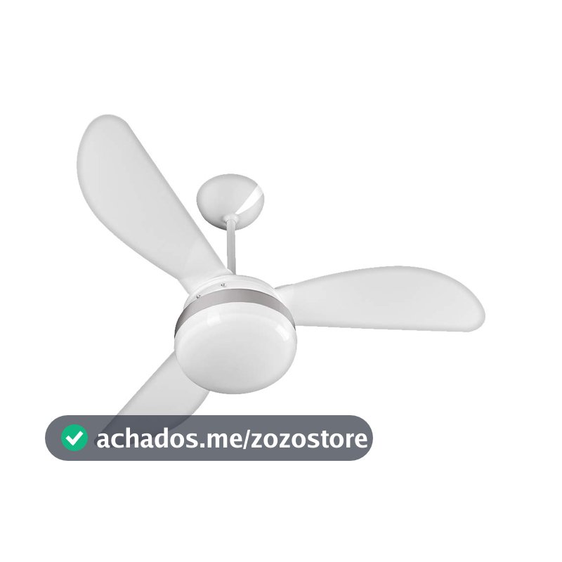 Ventilador de Teto Ventisol Fênix Branco/Silver 3 Pás CV3 Premium - 127v
