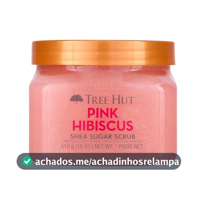 Tree Hut Esfoliante Pink Hibiscus Açúcar de karité, 532 ml, Ultra Hidratante e Esfoliante Scrub para Nutrição Essencial de Cuidados Corporais