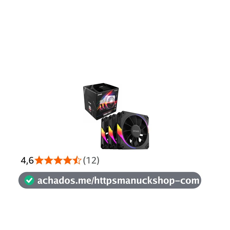 Kit Cooler Fan Pcyes Sangue Frio 3 ARGB Black Vulcan 120MM