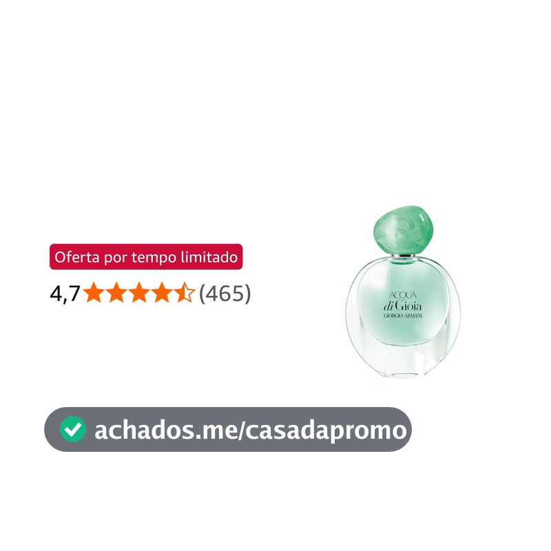 Armani Beauty, Acqua di Gioia, Eau de Parfum, Giorgio Armani, Perfume Feminino Fragrância Cítrica Aquática Refrescante com Notas de Limão, Hortelã e Jasmim