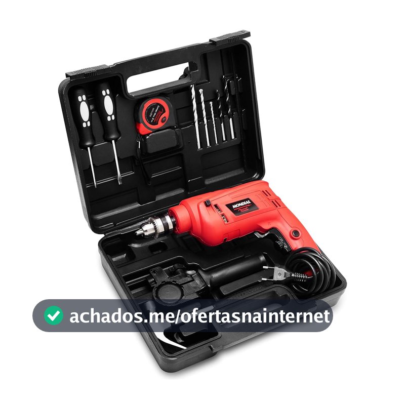 MONDIAL Furadeira de Impacto com Maleta, Vermelho, 650W, 220V - NFFI-07M