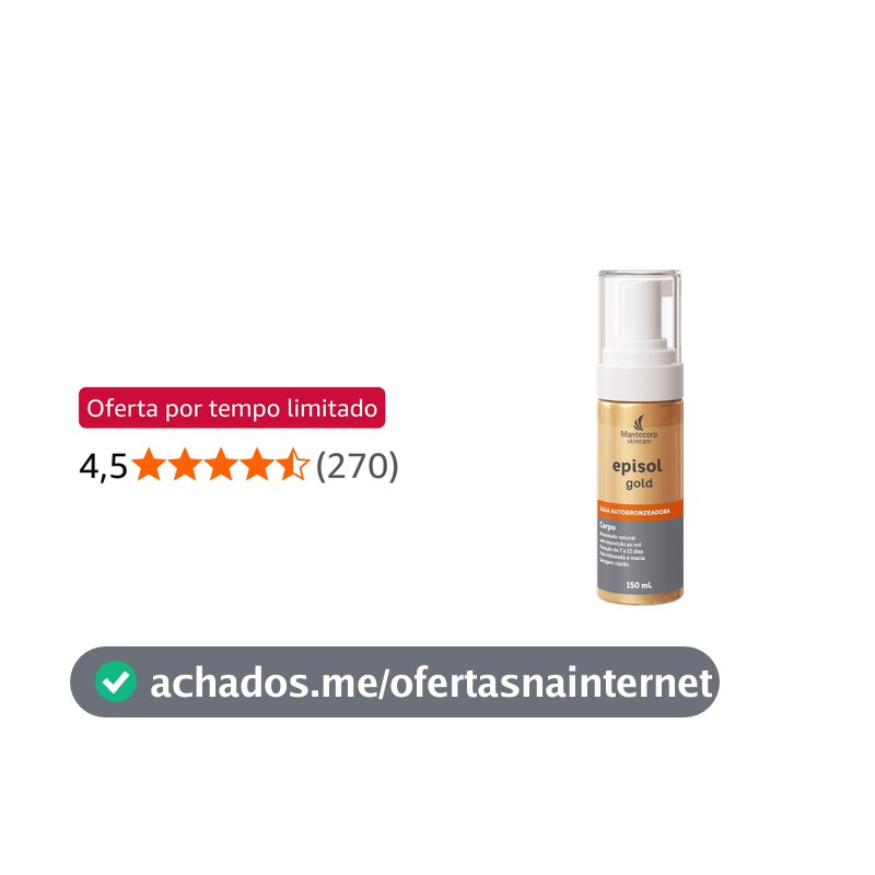 Água Autobronzeadora Episol Gold 150ml