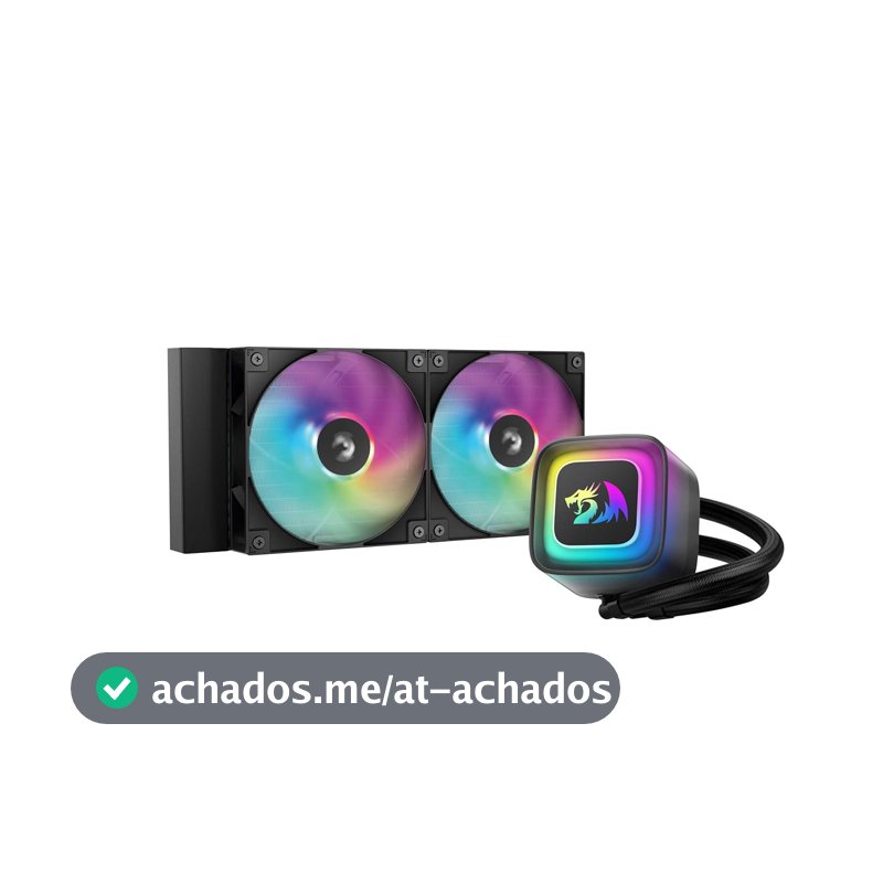 Redragon Water Cooler GamerStorm LE240 RD 240mm RGB Compatível c/ Intel LGA 1851/1700/1200/1151 e AMD AM4/AM5 Preto - R-LE240RD-BKAMMN-A-1