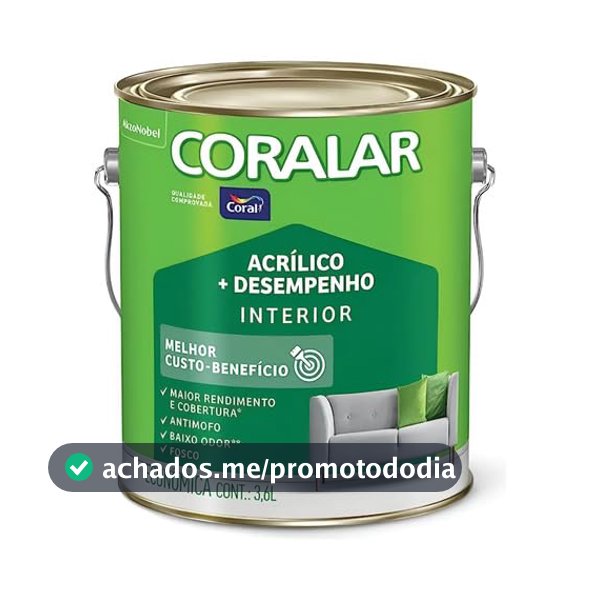 Tinta Fosco Acrílica Coralar Econômico 3,6l Branco Gelo