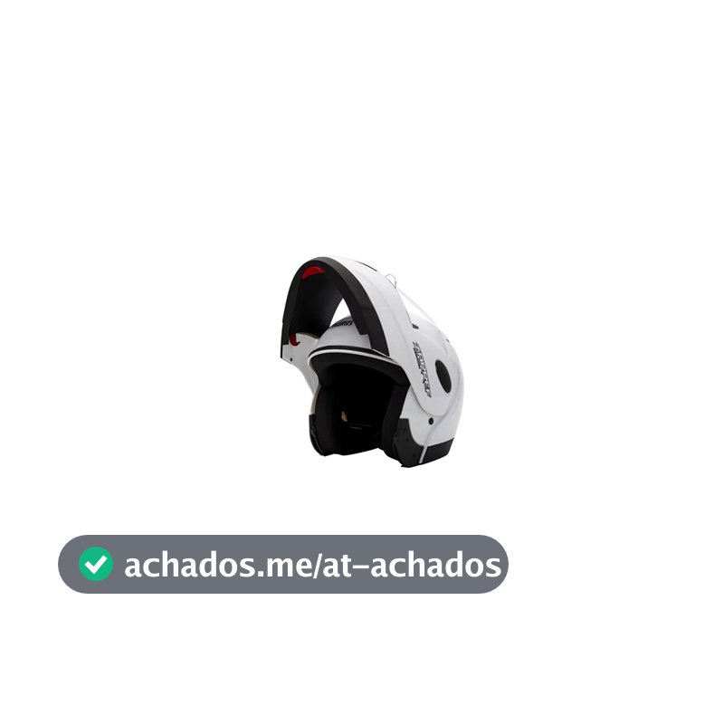 Capacete Escamoteável Taurus Zarref Classic Articulado Branco Brilhante