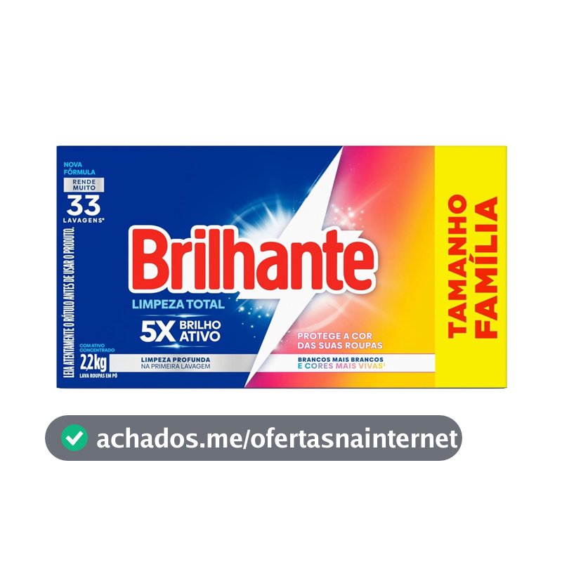 Brilhante Limpeza Total - Sabão Em Pó 2 2Kg