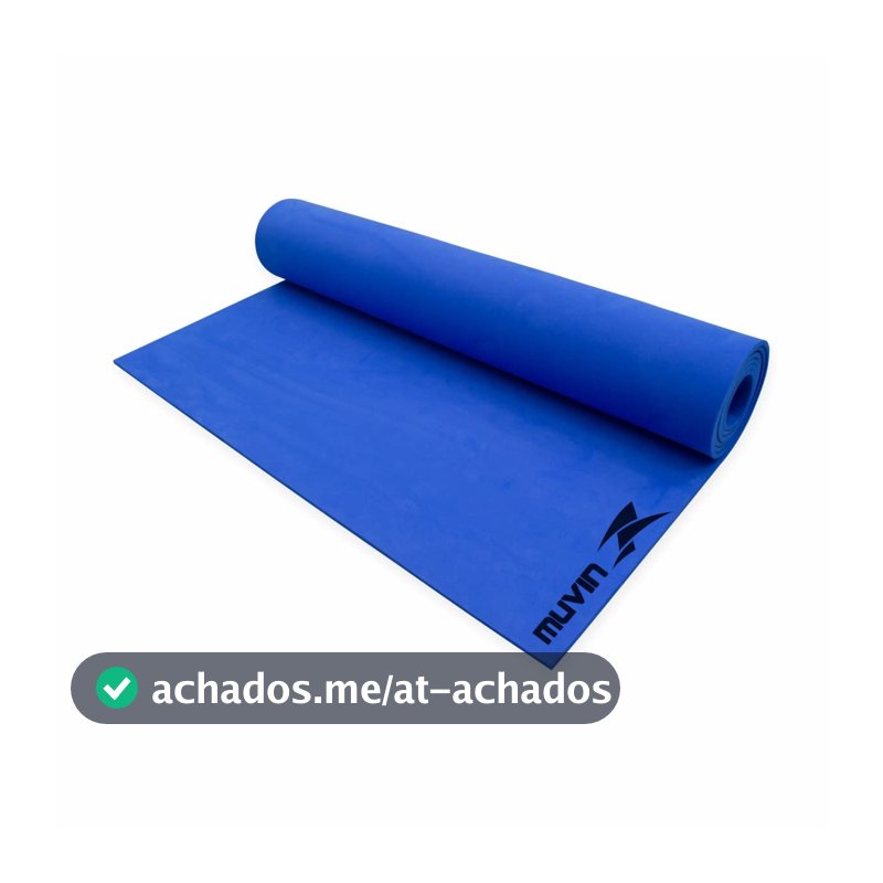 Tapete para Yoga em EVA Muvin Light - Tamanho 180cm x 50cm x 0,4cm - Indicado para iniciantes - Pilates, Estúdio Yoga, Ginástica e Treino (Azul)