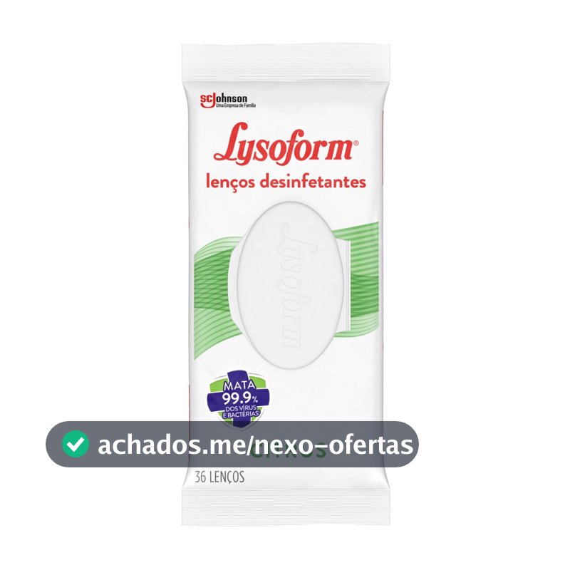 Lysoform Citrus, Lenço Umedecido Desinfetante, 36 unidades