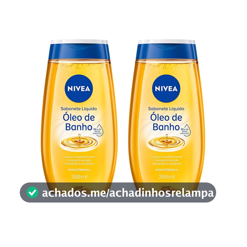 NIVEA KIT Sabonete Líquido Óleo de Banho 200ml - 2 Unidades