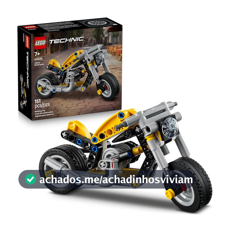 LEGO Technic Motocicleta Amarela 42225 (151 Peças)