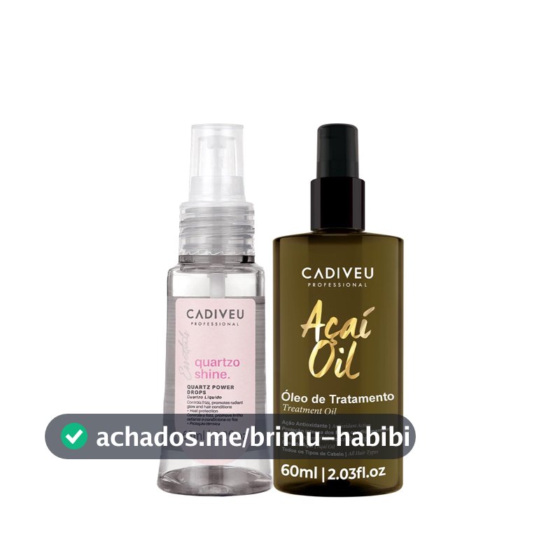 Kit Cadiveu Professional Essentials Quartzo Shine Óleo e Açaí Oil 60 (2 produtos)