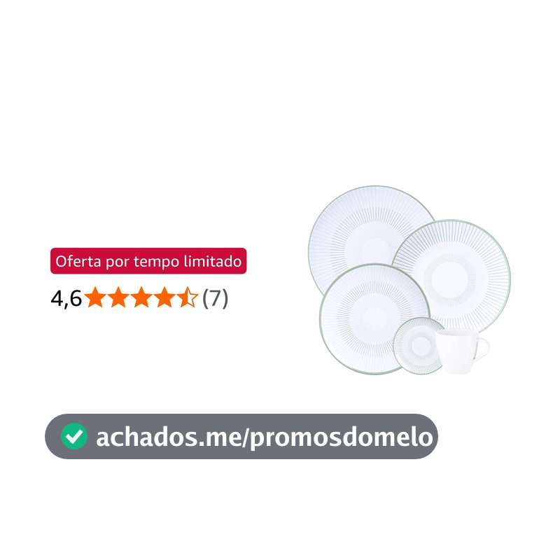 Aparelho de Jantar Tramontina Lineare em Porcelana Decorada 20 Peças