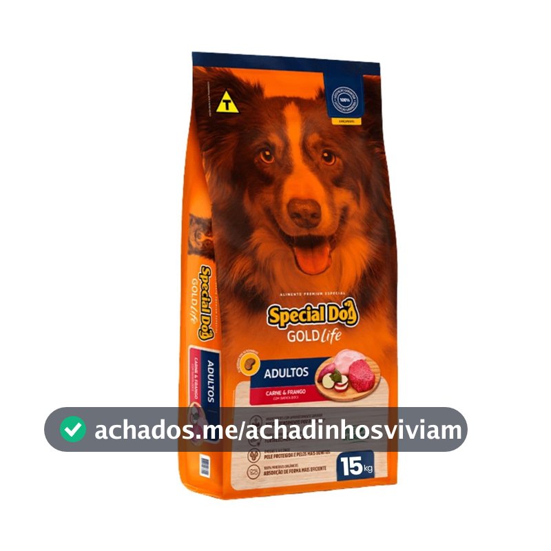Ração Special Dog Gold Life para Cães Adultos Carne e Frango 15kg