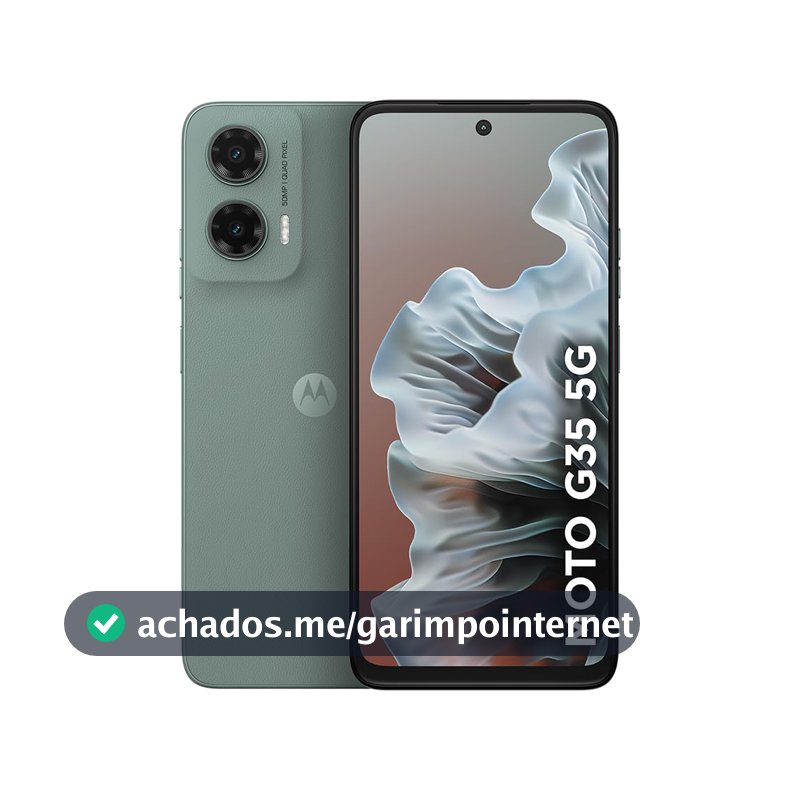 Smartphone Motorola Moto g35 5G - 256GB 4GB RAM+8GB Ram Boost e Camera 50MP com AI NFC Tela 6.7" com Superbrilho - Cinza Vegan Leather
