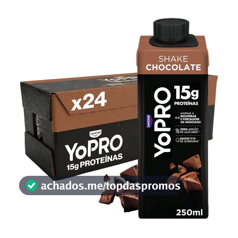 Bebida Láctea YoPRO, 15g de Proteínas, 250ml, Pack com 24 Unidades