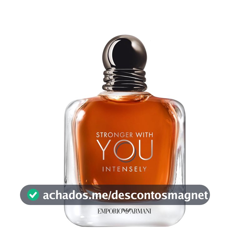 Armani Beauty, Stronger With You Intensely, Giorgio Armani Perfume Masculino EDP, Fragrância Fougère Amadeirada com Notas de Pimenta Rosa, Lavanda, Âmbar e Baunilha Defumada