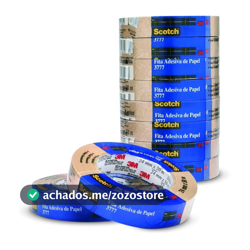 SCOTCH 3M Fita de Empacotamento Papel Liso 24 mm x 50 m 8 Rolos