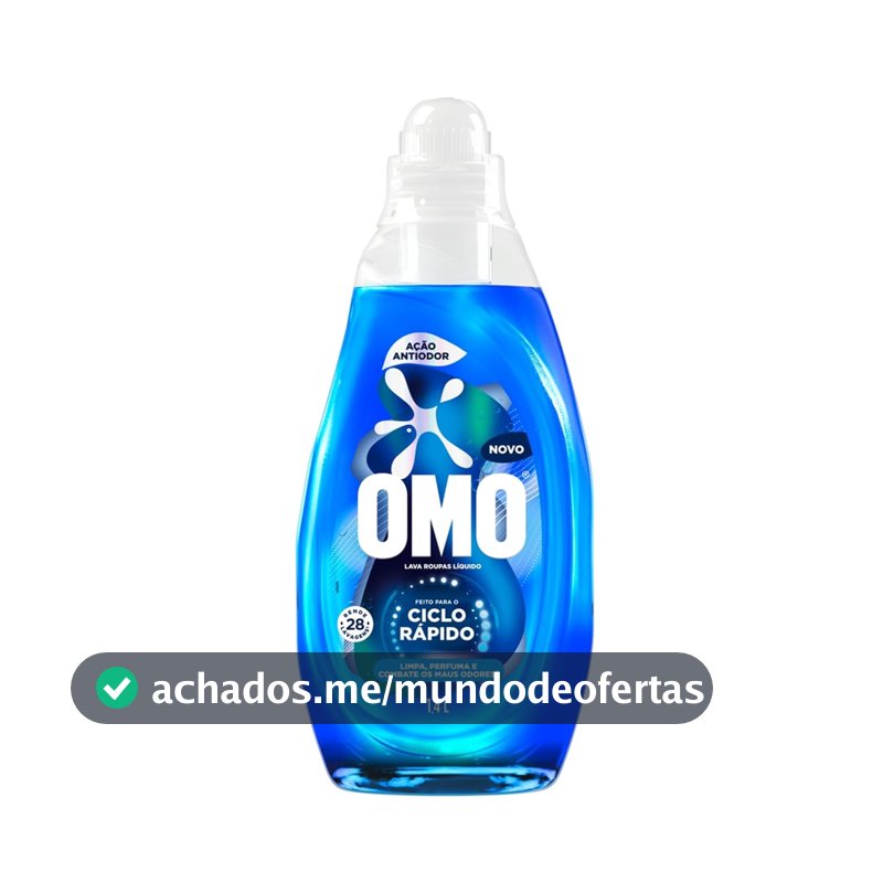 Lava-Roupas Líquido Omo Ciclo Rápido Ação Antiodor Frasco 1,4l