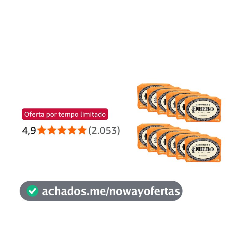 Phebo Sabonete, Naturelle, 90g, 12 Unidades