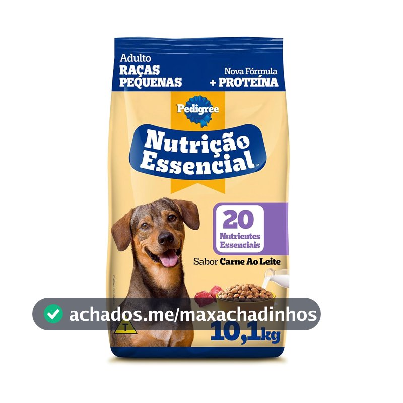 Ração Pedigree Nutrição Essencial Carne Ao Leite Para Cães Adultos 10,1 kg