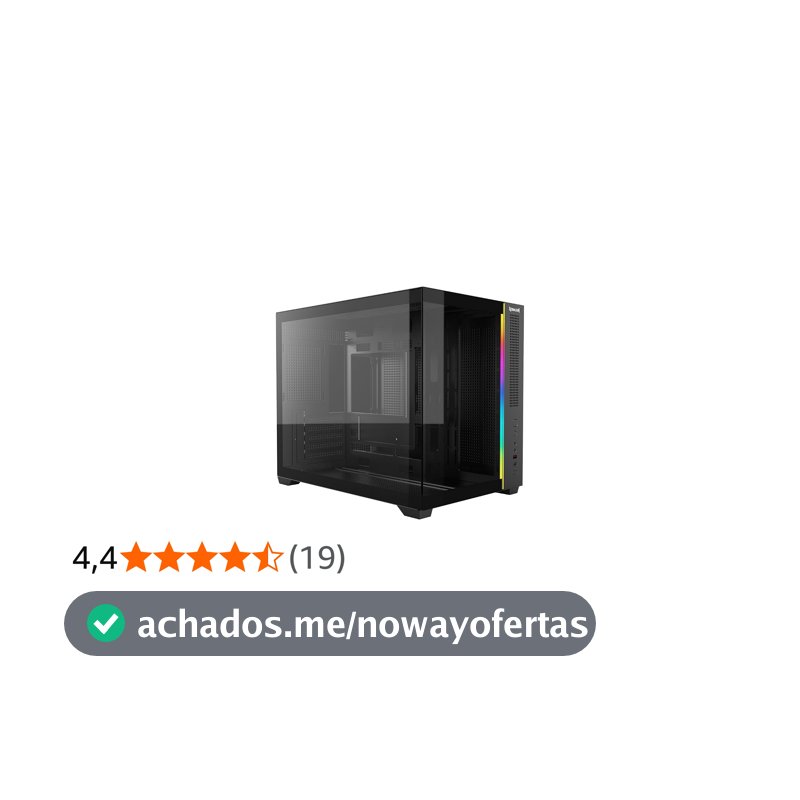 Gabinete Gamer Redragon Wideload Mini Lite RGB Preto Sem Fans Micro ATX CA-611B