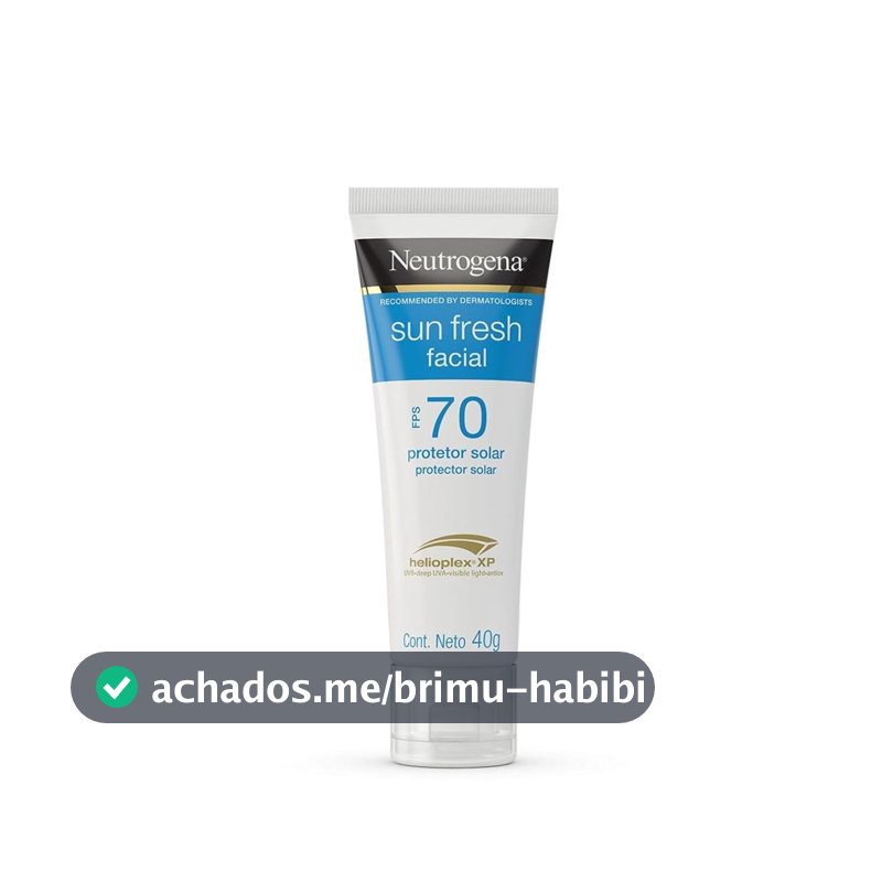 Protetor Solar Facial Neutrogena Sun Fresh, FPS 70, 40g