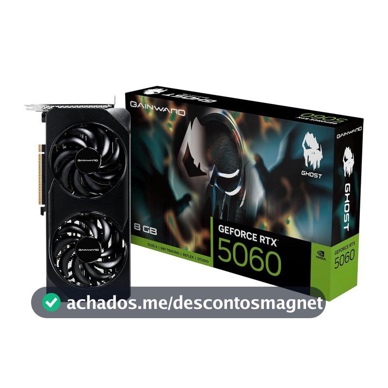 GAINWARD Placa gráfica RTX 5060 Ghost 8GB GDDR7 128bit 3-DP HDMI NE75060019P1-GB2063B VD9198