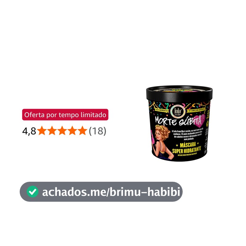 Máscara Capilar Morte Súbita 15 Anos 950g - Lola from Rio