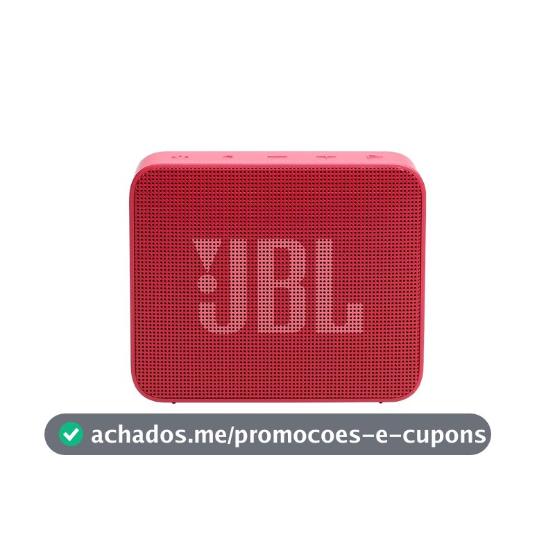 JBL, Caixa de Som, Go Essential 2, Bluetooth, Portátil, À Prova D'água e Resistente à Poeira, Bateria de até 5h, Auracast, Som JBL Original Pro Sound, 3.1 W RMS - Vermelha