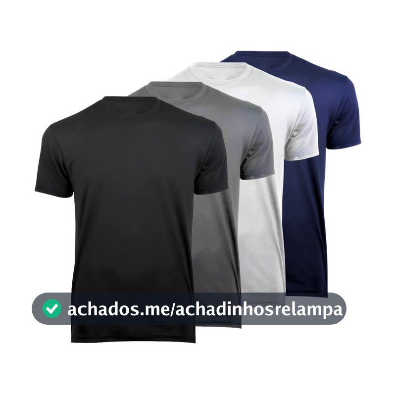 Kit 4 Camisetas Dry Fit Masculinas Básicas Conforto Lisas Poliéster Premium