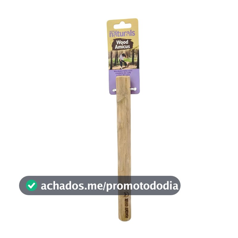 Mordedor de Madeira de Café para Cães Amicus, Grande, 30cm