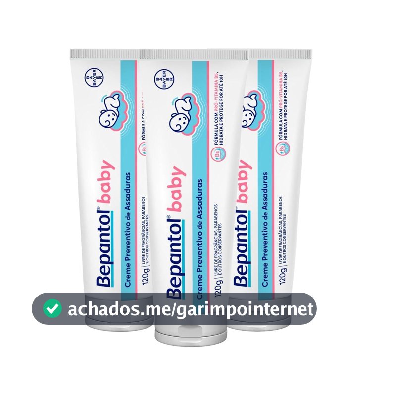 Bepantol Kit com 3 Cremes Pomada de Assadura 120gr Cada.