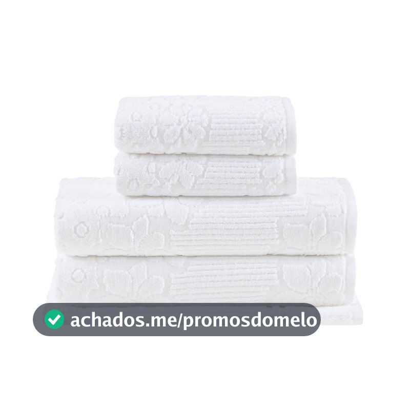 Buddemeyer Jogo de Toalhas Lollipop Banho Branco 5 peças