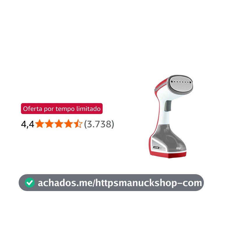 WAP Vaporizador de Roupas e Tecidos WAPORE FAST 1250 com Escova, Capacidade de 200ml, Vapor Quente 160°C, 1250W, 127V