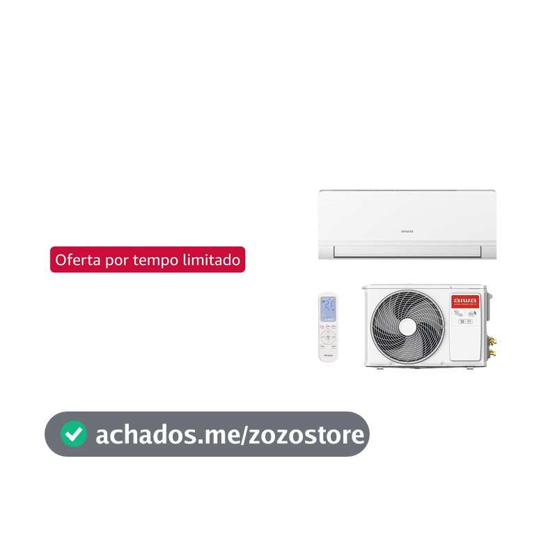 Ar Condicionado AIWA Split High Wall High Inverter 9.000 BTUs Quente e Frio AWS-AC-9QF-EU 220V