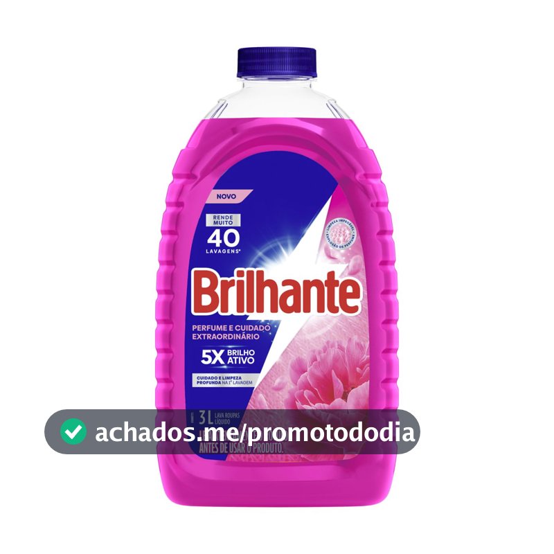Brilhante Sabão Líquido Perfume e Cuidado Extraordinário 3L