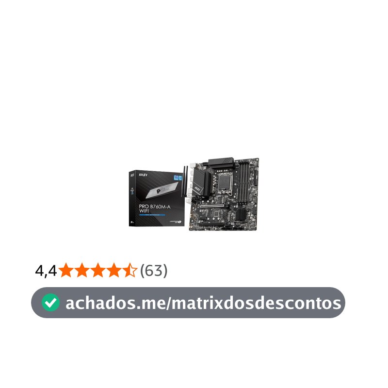 Placa Mãe MSI PRO B760M-A WIFI