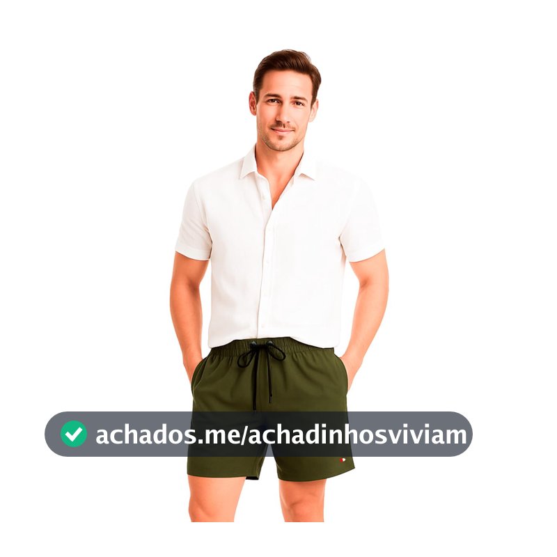 Bermuda Shorts Masculina Sandrini Linho Casual Elástico