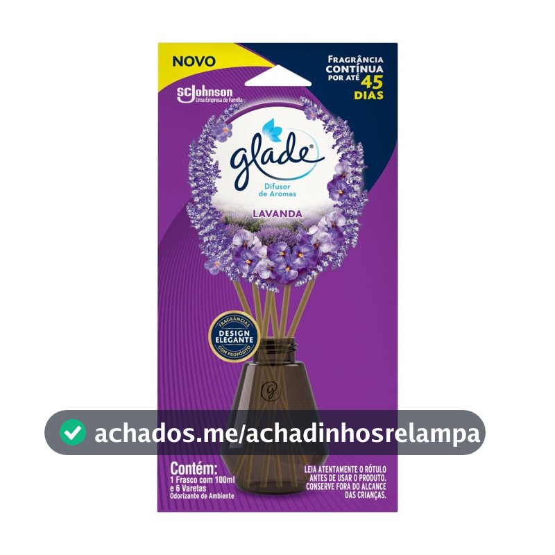 Glade Difusor de Ambiente, Lavanda, 6 Varetas, 100ml