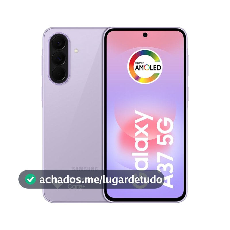 Celular Samsung Galaxy A37 5G 128GB, 6GB RAM, Câmera 50MP (Lavanda)