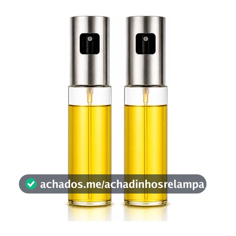 Kit 2 Borrifadores Spray para Azeite Óleo e Vinagre Multiuso Pulverizador Galheteiro 100 ml Bico Antigotejamento Livre de BPA Design Premium Econômico Saudável e Prático para Cozinha