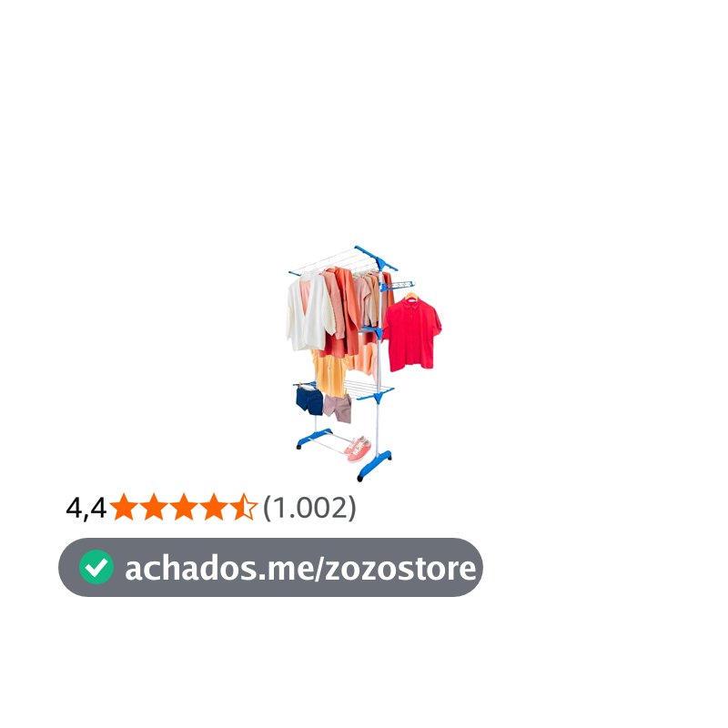 Varal De Roupas Vertical 3 Andares De Chão Dobrável Portátil - VARI TUDO